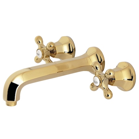 Kingston Brass KS4122AX Metropolitan 2-Handle Wall Mount Bathroom Faucet, Brass KS4122AX